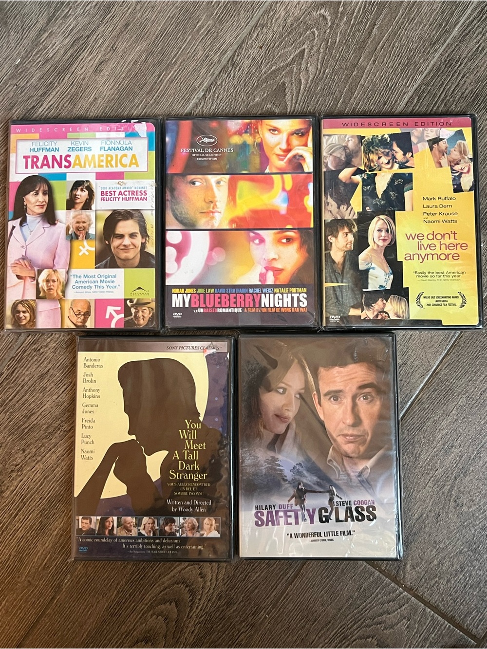 Indie Drama DVD Lot Transamerica My Blueberry Nights Woody Allen Naomi Watts